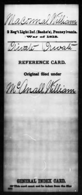 Thumbnail for William > Maconnal, William (Pvt)