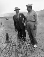 Oppenheimer and Groves at the Trinity Test site