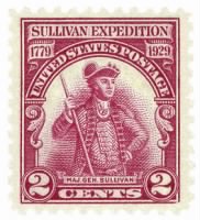 Postage stamp, USA, 1929: Gen. Sullivan's expedition of 1779