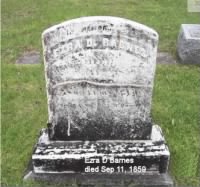 Ezra Davis Barnes Sr died 11 Sept 1859 headstone.png