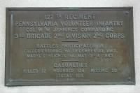 127th Pennsylvania Plaque