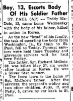 Cedar Rapids Gazette 25 Oct 1951 McDole buried in St.Paul.jpg
