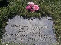 Cesar Ammay Custodio Navy, Headstone Persian Gulf 53-07.jpg