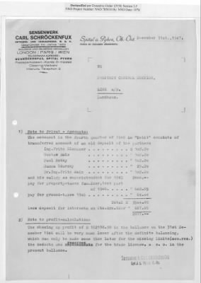 Thumbnail for Claims and Restitution Reports on Property Administered by the Military Government in Upper Austria > Sensenwerk Carl Schröckenfux OHG: Monthly Reports