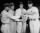 Mel Ott, Joe Moore, DiMaggio and Lou Gehrig at the 1936 World Series..jpg
