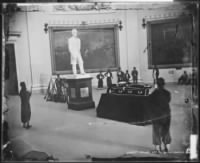 Stevens's casket lying in state in the Capitol Rotunda.jpg