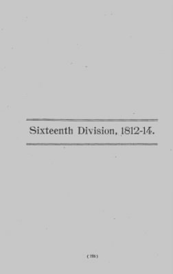 Volume VII > Sixteenth Division, 1812-14