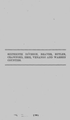 Volume VII > Sixteenth Division, Beaver, Butler, Crawford, Erie, Venango and Warren Counties