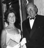 Janet Lee Bouvier with her second husband, the witty Hugh D. Auchincloss, 1964. (Corbis).jpg