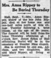 Anna E Rippey 7 Sep 1932 Geneva Daily Times Death Notice.JPG