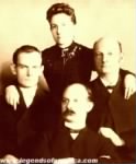 Bob, Jim, and Cole Younger with sister Henrietta.jpg