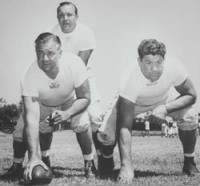 Bob Snyder (top),George Trafton (bottom) and Joe Stydahar (right) were former Bears players and coached the Rams together in 1947..jpg