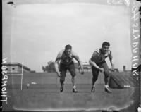 Future Hall of Famer Jumbo Joe Stydahar (#13) and Russ Thompson, ....jpg