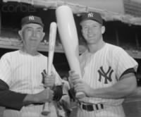 Frank Home Run Baker and Mickey Mantle having some fun at Old Timer's Day.jpg