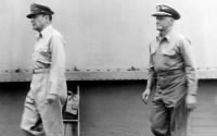 General of the Army Douglas MacArthur (left) and Fleet Admiral Chester W. Nimitz.jpg