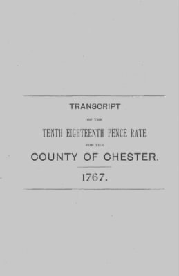 Volume XI > Transcript of the Tenth Eighteenth Pence Rate for the County of Chester. 1767.