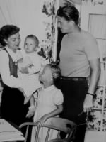 Ronald Reagan with Jane Wyman, son Michael and daughter Maureen.jpg
