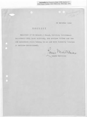 Thumbnail for Claims and Restitution Reports on Property Administered by the Military Government in Salzburg > S3 1008 Ta Hermann Göring (Schloss Mauterndorf) (1947-1948)