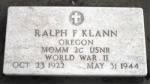 Klann RalphF headstone.jpg
