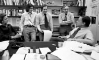  Katharine Graham, Carl Bernstein, Bob Woodward, managing editor Howard Simons, and executive editor Ben Bradlee in 1973..jpg