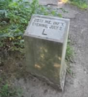 left flank marker next to the trail up Big Round Top.jpg
