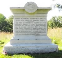 Front of the Monument to the First Vermont Cavalry at Gettysburg.jpg