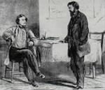 Baker (right) talking to Jefferson Davis.jpg