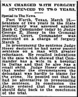Mack C Commander 1921 Sentenced to Prison for Forgery.JPG