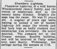 Thumbnail for Chambers Lightcap 1909 Death Notice.jpg