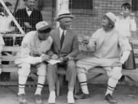 Washington Senators' Al Schact, owner, Clark Griffith, Nick Altrock.jpg