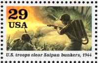 Soldier firing flamethrower Guam Saipan.gif
