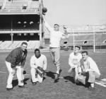 Backfield coach Vince Lombardi,  Mel Triplett, Charlie Conerly, Phil King and  Alex Webster..jpg