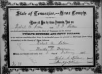 Martha K Wallace 1876 to R A Keller Marr Bond.jpg
