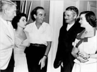 Spencer Tracy, Liz Taylor, Vincent Minnelli, Laurence Olivier.jpg