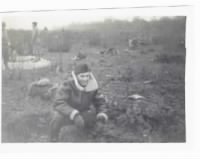 Babuska digging in after landing on D-Day.JPG