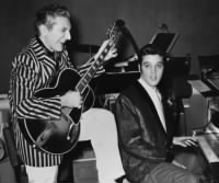 Liberace with Elvis Presley, at the Riviera Hotel in Las Vegas in November 1956..jpg