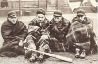 Hack, Kiki Cuyler, Cliff Heathcote, and Woody English before game 2 of the 1929 World Series.JPG