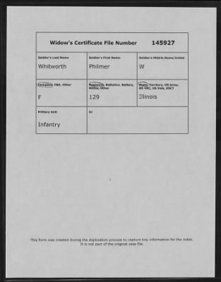 Company F > Whitworth, Philmer W (WC145927)