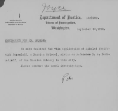 Old German Files, 1909-21 > Nikolai Yosifovich Nazvaloff (#279212)