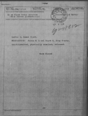 Old German Files, 1909-21 > Klaus Soren Anderson (#8000-298612)