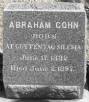 Abraham Cohn Gravestone, Beth Olom Cemetery, Queens, NY.png