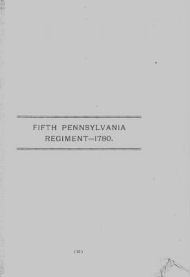 Volume III > Fifth Pennsylvania Regiment-1780.