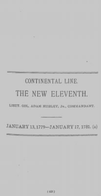 Thumbnail for Volume III > Continental Line. Eleventh Pennsylvania. October 25, 1776-July 1, 1778.