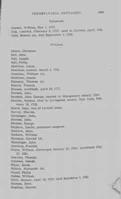 Thumbnail for Volume III > Continental Line. Fourth Regiment of Artillery. Feb. 6, 177-Nov. 3, 1783.