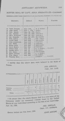 Thumbnail for Volume III > Continental Line. Artillery Artificers. 1777-1783.