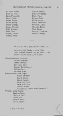 Volume I > Officers and Soldiers in the Service of the Province of Pennsylvania. 1744-1765.