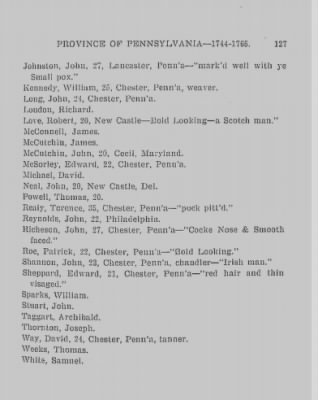 Volume I > Officers and Soldiers in the Service of the Province of Pennsylvania. 1744-1765.