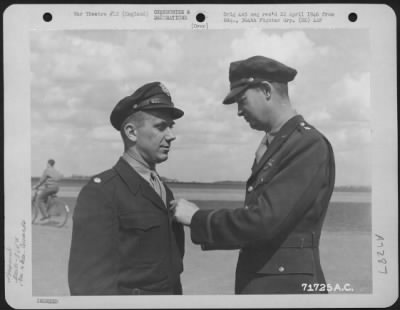Awards > Colonel Roy W. Osborn Is Presented The Distinguished Flying Cross By Brig. General Edward W. Anderson During A Ceremony At The 364Th Fighter Group Base In England.