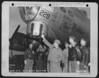 Visiting Senator Christens Boeing B-17 "Flying Fortress" 'The Alamo' Of The 381St Bomb Group, England 11 October 1944. - Page 1