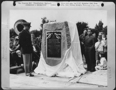 Thumbnail for Memorials & Plaques > The Peoples Of Britain And The U.S. Joined Hands In A Common Expression Of Sorrow.  Members Of The U.S. Army Air Forces Presented To The Citiznes Of Freckleton, England, A Memorial Playground In Memory Of The 38 School Children And 23 Adults Killed When A